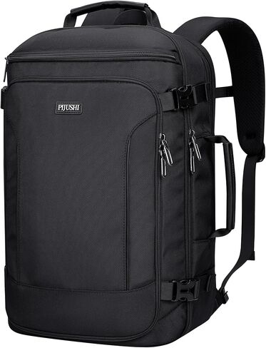 PIJUSHI Travel Laptop Backpack 35L Carry on Backpack for Women Men Flight Approved Business Daypack with USB Charging Port for Work Travel(PE067 Khaki) in Saudi Arabia