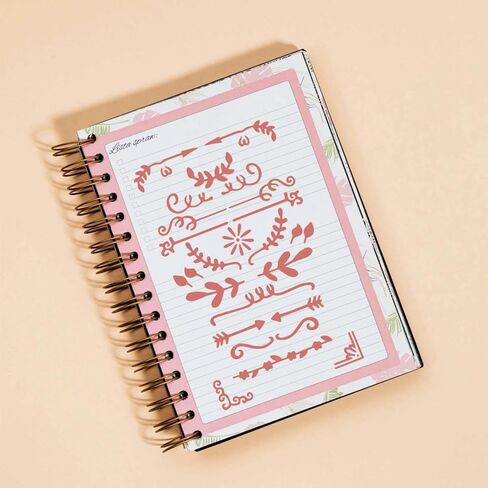 12 Pcs Journal Stencils Set, 4x7 Inch Plastic Durable, Washable Reusable Planner Stencils for Junk Journal Notebook Diary Scrapbook DIY Drawing Template in Saudi Arabia
