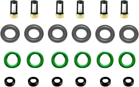 Fuel Injector Repair Seal O-rings Filters Caps for 2008-2017 Accord, Crousstour 08-13 MDX 13-18 RDX 08-12 RL 08-14 TL 10-13 TSX 10-13 ZDX 3.0L 3.5L 3.7L V6 in Saudi Arabia