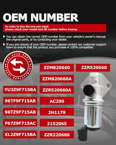 1ST Fuel Injection Idle Air Control Valve IACV YU3Z9F715BA for Ford Explorer Ranger 1998-2000, for Mazda B4000 1997-2000 4.0L, Replaces OE: 96TF9F715AB in Saudi Arabia