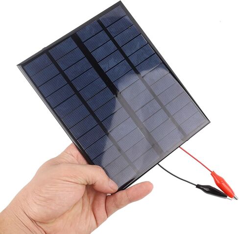 2Pcs 12v Solar Panel,3.6W 12 v 300ma Small Solar Panels Polysilicon Epoxy Module DIY Polysilicon Solar Epoxy Cell Charger with Wire Clip 178mm*142mm (2 Pcs 12V+Wire Clip) in Saudi Arabia