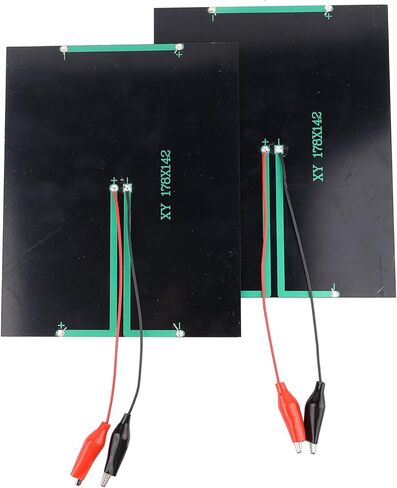 2Pcs 12v Solar Panel,3.6W 12 v 300ma Small Solar Panels Polysilicon Epoxy Module DIY Polysilicon Solar Epoxy Cell Charger with Wire Clip 178mm*142mm (2 Pcs 12V+Wire Clip) in Saudi Arabia