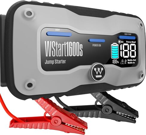 Westinghouse 2000A Portable Jump Starter & USB Power Bank - 12V Car Battery Booster Pack Jump Box for Up to 7.0L Gas & 5.0L Diesel Engines, Bright LED Flashlight, IP65 Rated Waterproof Housing in Kuwait