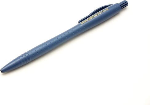 Metal Detectable X-Ray Visible Food Safe Economy Retractable Pen with Pocket Clip Blue Housing Blue Ink Pack of 50 in Saudi Arabia