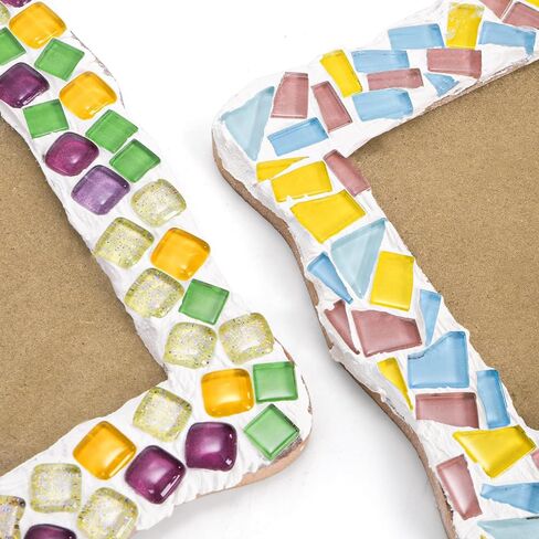 Coloch 2 Pack Decorate Your Own Mosaic Picture Frame Craft Kit, Wooden DIY Picture Frame Kits for Adults Mosaics Making Supplies for Gift, Decoration, Birthday, Anniversary in Kuwait