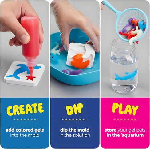 Magic Water Elf Toy Kit,12 Colors 3D DIY Water Gel Beads Kit with 14 Animal Molds,Complete Water Toy Set with Storage Box,Handmade STEM Craft Kits for Boys Girls Age 4+, Birthday Christmas Gift in Saudi Arabia