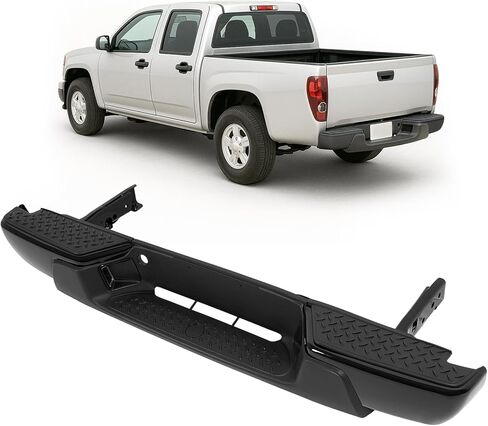 KUAFU Rear Bumper Assembly w/Bracket Compatible with 2008-2012 Chevy Chevrolet Colorado & GMC Canyon w/o Xtreme Package/Towing Replace for 20814972 GM1103157 Rear Back Step Bumper Powder Coated Black in Kuwait