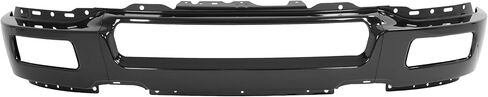 Front Bumper Face Bar 3PCS Compatible with 2004-2005 Ford F-150 2006 Lincoln Mark LT Base Crew Cab w/Fog Light Cutouts Replacement for 4L3Z17757FA FO1002391 Steel Powder Coated Black in Kuwait