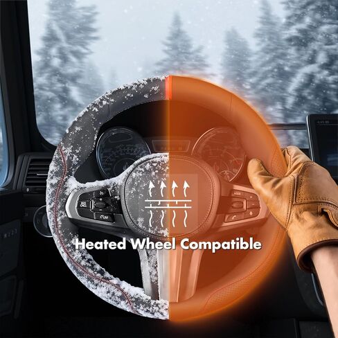 MEWANT Hand Stitch Steering Wheel Cover Compatible with BMW M Sport 2016-2024 2 3 4 5 6 7 8 Series G20 G22 G30 G11 G15 i4 Z4 X3 X4 X5 X6 X7 G01 G05 Black Microfiber Leather DIY Wrap Restoration Kit in Kuwait