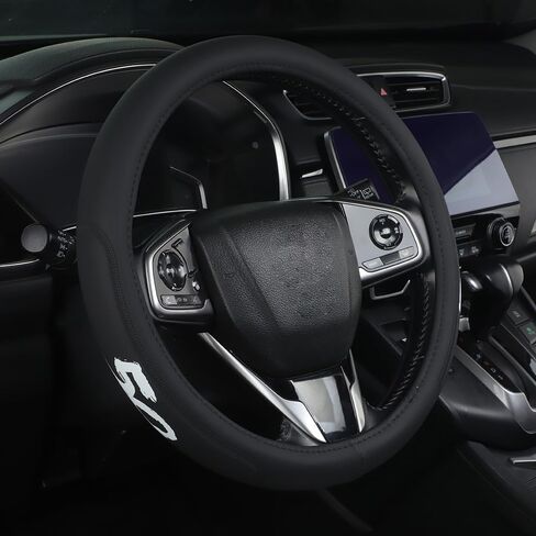Custom-Fit for Mustang Steering Wheel Cover, Genuine Leather, Non-Slip, Breathable (fit5.0) in Saudi Arabia