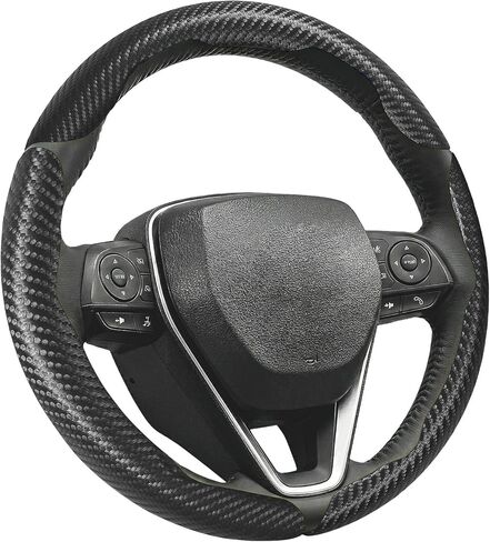 Matte Black Carbon Fiber Anti-Slip Auto Car Steering Wheel Cover for Honda Accord Civic CR-V HR-V Pilot Fit Passport Odyssey in Saudi Arabia