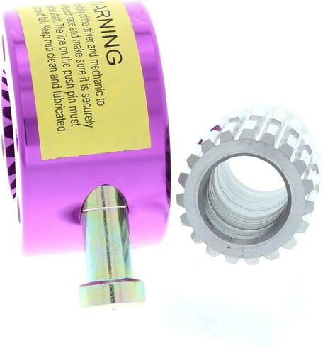Aluminum Quick Release Steering Wheel Hub, 3/4 Inch Splined, Push Button Release, Billet Aluminum with Steel Sleeve, Purple Anodized Finish, Easy Removal for Race Cars in Saudi Arabia