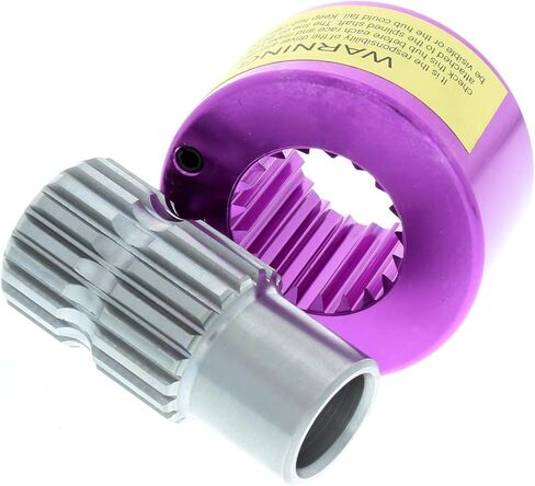 Aluminum Quick Release Steering Wheel Hub, 3/4 Inch Splined, Push Button Release, Billet Aluminum with Steel Sleeve, Purple Anodized Finish, Easy Removal for Race Cars in Saudi Arabia