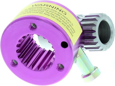 Aluminum Quick Release Steering Wheel Hub, 3/4 Inch Splined, Push Button Release, Billet Aluminum with Steel Sleeve, Purple Anodized Finish, Easy Removal for Race Cars in Saudi Arabia