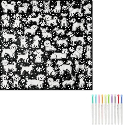 DIY Coloring Blanket for Adults, Lightweight Hairless Color Your Own Blanket with Markers, Creative Craft Kit for Sofa, Travel & Party Gifts (Pattern-Cat) in Saudi Arabia