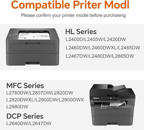 TN830 / TN830XL High Yield Toner Cartridges Replacement for Brother TN830XL TN830 830XL Toner Cartridge with DCP-L2640DW HL-L2460DW HL-L2405W MFC-L2820DW Printer | 4-Pack Ink in Saudi Arabia