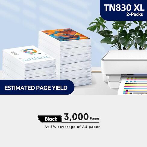 TN830 / TN830XL High Yield Toner Cartridges Replacement for Brother TN830XL TN830 830XL Toner Cartridge with DCP-L2640DW HL-L2460DW HL-L2405W MFC-L2820DW Printer | 4-Pack Ink in Saudi Arabia
