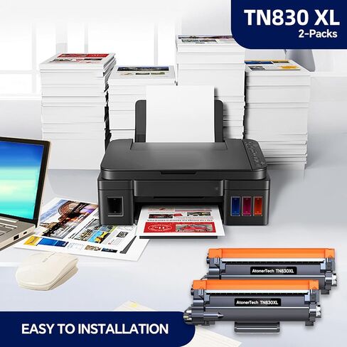 TN830 / TN830XL High Yield Toner Cartridges Replacement for Brother TN830XL TN830 830XL Toner Cartridge with DCP-L2640DW HL-L2460DW HL-L2405W MFC-L2820DW Printer | 4-Pack Ink in Saudi Arabia