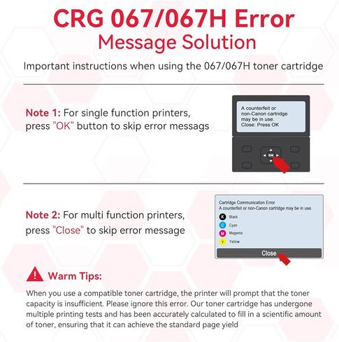 LEMERO 067H Toner Compatible for Canon 067H 067 Toner Cartridges Set Work for Canon MF656Cdw MF654Cdw MF653Cdw LBP632Cdw MF652Cdw Printer (BCMY 4-Pack of 067H 067 Toner) in Saudi Arabia