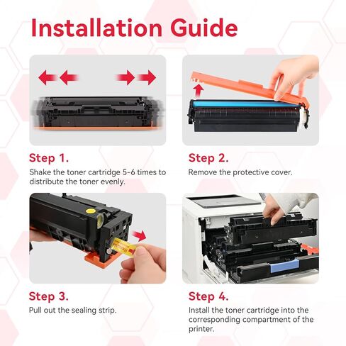 LEMERO 067H Toner Compatible for Canon 067H 067 Toner Cartridges Set Work for Canon MF656Cdw MF654Cdw MF653Cdw LBP632Cdw MF652Cdw Printer (BCMY 4-Pack of 067H 067 Toner) in Saudi Arabia