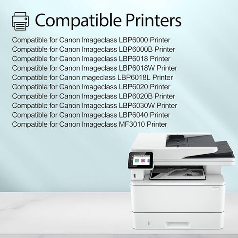 greencycle Compatible Toner Cartridge Replacement for Canon 125 CRG-125 C125 3484B001AA to use with ImageClass LBP6030w LBP6000 ImageClass MF3010 Laser Printer (Black, 4 Pack) in Kuwait
