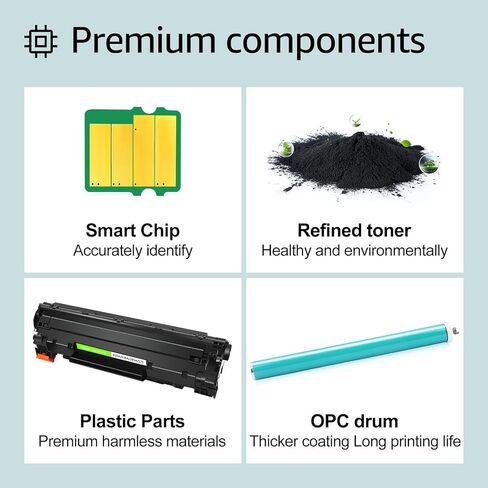 greencycle Compatible Toner Cartridge Replacement for Canon 125 CRG-125 C125 3484B001AA to use with ImageClass LBP6030w LBP6000 ImageClass MF3010 Laser Printer (Black, 4 Pack) in Kuwait