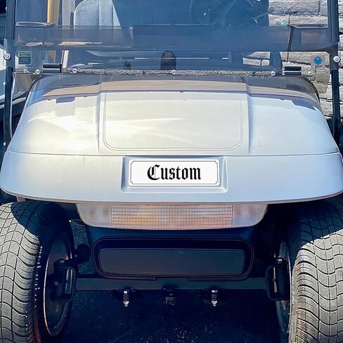 Custom EZ-GO TXT Decal Badge Replacement Emblem for EZ-GO TXT Golf Cart - Personalized Text - Multiple Color Options - Old English Design - Made in The USA - Size 9.25" x 2.7" in Saudi Arabia