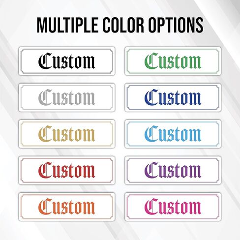 Custom EZ-GO TXT Decal Badge Replacement Emblem for EZ-GO TXT Golf Cart - Personalized Text - Multiple Color Options - Old English Design - Made in The USA - Size 9.25" x 2.7" in Saudi Arabia