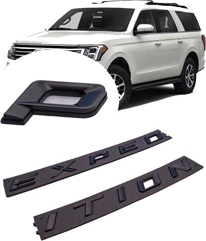 2pcs Front Hood Expedition Letters Emblem Badge Nameplate Compatible with 2018-2022 Expedition (Matte Black) in Kuwait