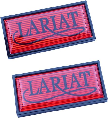 مجموعة زوج من الشعارات الجانبية لكابينة شاحنة Lariat ثلاثية الأبعاد لاستبدال لوحة شارة 1980-1986 EOTZ-1050398-C (كروم) in Kuwait