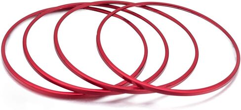 x xotic tech 4pcs Interior Door Stereo Audio Speaker Horn Circle Ring Loudspeaker Cover Trim Compatible with Mercedes Benz C250 C300 C350 C400 C63 X205 GLC250 GLC300 (Red) - Outer Diameter 3.3" in Kuwait