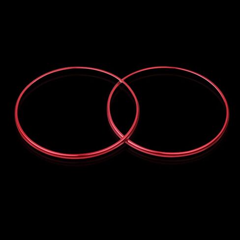 x xotic tech 4pcs Interior Door Stereo Audio Speaker Horn Circle Ring Loudspeaker Cover Trim Compatible with Mercedes Benz C250 C300 C350 C400 C63 X205 GLC250 GLC300 (Red) - Outer Diameter 3.3" in Kuwait