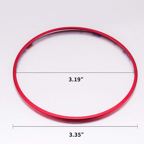 x xotic tech 4pcs Interior Door Stereo Audio Speaker Horn Circle Ring Loudspeaker Cover Trim Compatible with Mercedes Benz C250 C300 C350 C400 C63 X205 GLC250 GLC300 (Red) - Outer Diameter 3.3" in Kuwait