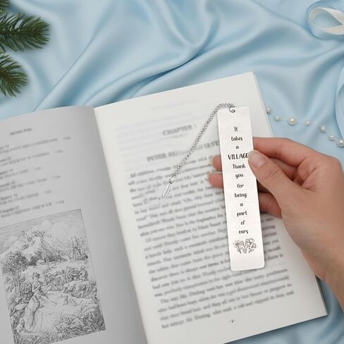 Teacher Gifts Nanny It Takes a Village Metal Bookmarks Thank You Gift for Babysitter Daycare Provider Coworker OBGYN Gifts Nicu Nurse Midwife Labor and Delivery Birthday Back to School Christmas Gift in Saudi Arabia