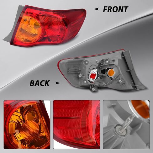 Outer Rear Brake Tail Light Fit for 2009 2010 Toyota Corolla Right Rear Light Passenger Side 8155002460 TO2801175 in Saudi Arabia