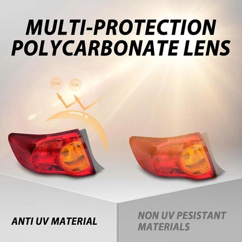 Outer Rear Brake Tail Light Fit for 2009 2010 Toyota Corolla Right Rear Light Passenger Side 8155002460 TO2801175 in Saudi Arabia