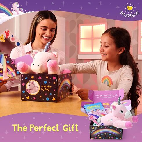 Glow in the Dark Unicorn Plush with Book & Flashlight Projector, 18 Inch Unicorn Stuffed Animal and Book Set, Light Up Toy Stuffies for Girls Gift Set, Bedtime Help Sleep Aid in Saudi Arabia
