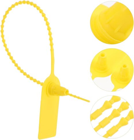 100pcs Shipping Label Self-locking Safety Zip Ties Fire Extinguishers Zip Ties Zip Tie Fasteners Zip Lock Compact Tamper Proof Seals Zip Tie Labels Zip Tie Tags in Saudi Arabia