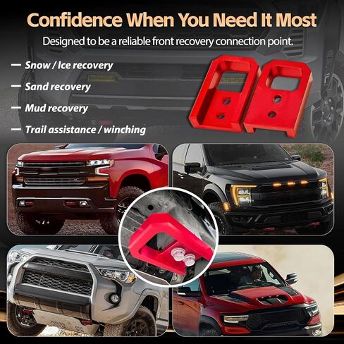 Tow Hooks (2-Pack) Compatible with Toyota Tacoma 2024-2026 (4th Gen) / Compatible with 4Runner2025-2026 /Compatible with Land Cruiser 250 Front Recovery Points 2024-2025 in Saudi Arabia