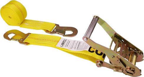 US Cargo Control Auto Ratchet Straps with Snap Hooks 2 Inch x 12 Foot (4-Pack), 6,000 LBS Break Strength, Versatile Ratchet Straps with Flat Locking Hooks, Tie Down Cars, Motorcycles, & Other Vehicles in Kuwait