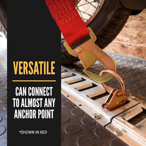 US Cargo Control Auto Ratchet Straps with Snap Hooks 2 Inch x 12 Foot (4-Pack), 6,000 LBS Break Strength, Versatile Ratchet Straps with Flat Locking Hooks, Tie Down Cars, Motorcycles, & Other Vehicles in Kuwait