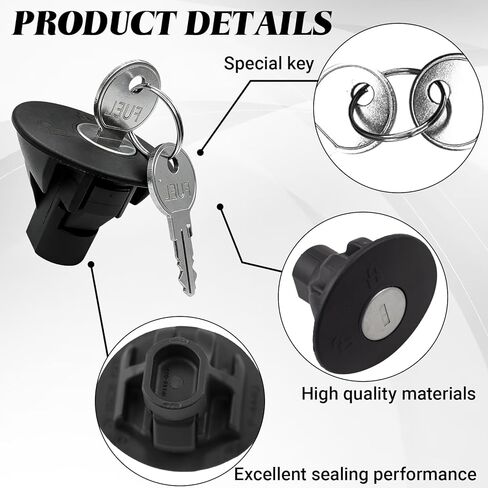 8U5Z-9C268-B Fuel Tank Cap, Locking Fuel Cap Compatible with Ford F-150 F150 Explorer Escape Fusion Focus Edge Mustang Taurus Expedition, Lincoln MKS MKT MKX MKZ Navigator, Mercury Milan in Saudi Arabia