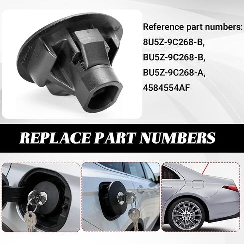8U5Z-9C268-B Fuel Tank Cap, Locking Fuel Cap Compatible with Ford F-150 F150 Explorer Escape Fusion Focus Edge Mustang Taurus Expedition, Lincoln MKS MKT MKX MKZ Navigator, Mercury Milan in Saudi Arabia