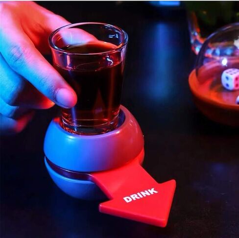 Yun River Spin The Shot – Fun Party Drinking Game, Shot Spinner,Includes 2 Ounce Shot Glass in Saudi Arabia