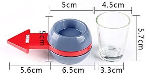 Yun River Spin The Shot – Fun Party Drinking Game, Shot Spinner,Includes 2 Ounce Shot Glass in Saudi Arabia