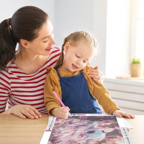 Miwixy Cute Pink Dragon Diamond Art Kits for Adults,Flower Diamond Painting Kit,5D Full Drill Round Animal Diamond Art Canvas for Beginners Home Wall Decor 12 x 12 Inch in Saudi Arabia