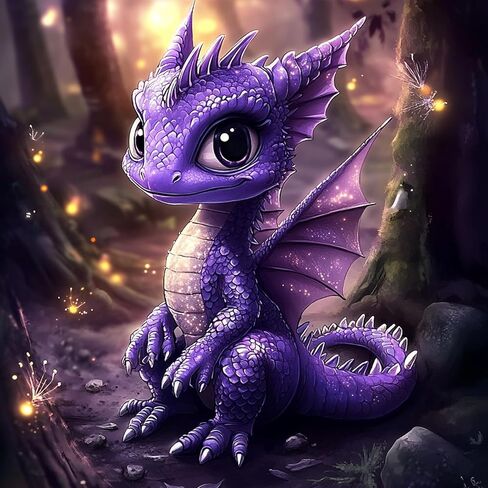 Miwixy Cute Pink Dragon Diamond Art Kits for Adults,Flower Diamond Painting Kit,5D Full Drill Round Animal Diamond Art Canvas for Beginners Home Wall Decor 12 x 12 Inch in Saudi Arabia
