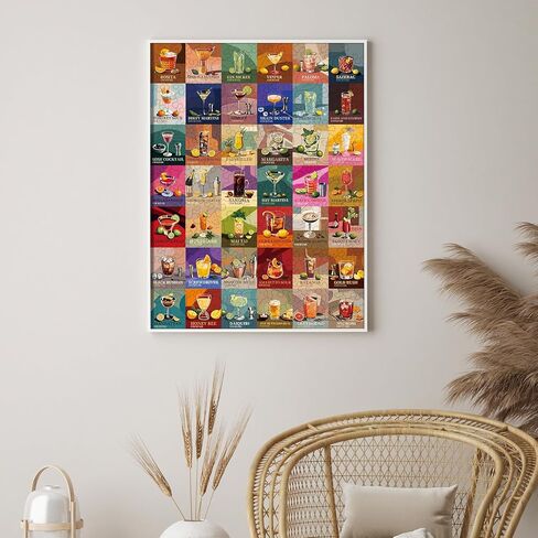 Wooden Puzzles for Adults, Unique Shape Wooden Jigsaw Puzzles for Adults, Cocktail Wood Puzzles Adult with Exquisite Wooden Box for Family Game Birthday Gift (10.8 x 15.1in, 270pcs) in Saudi Arabia