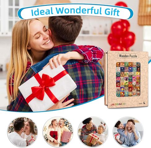 Wooden Puzzles for Adults, Unique Shape Wooden Jigsaw Puzzles for Adults, Cocktail Wood Puzzles Adult with Exquisite Wooden Box for Family Game Birthday Gift (10.8 x 15.1in, 270pcs) in Saudi Arabia