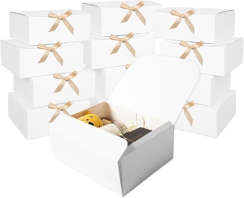 12 PCS Black Gift Boxes with Lids，9.8x7.8x3.9, Bridesmaid Proposal Box with Ribbon, Gift Boxes for Wedding, Christmas, Valentine's Day,Birthday,Baby Shower and the other Parties in Saudi Arabia